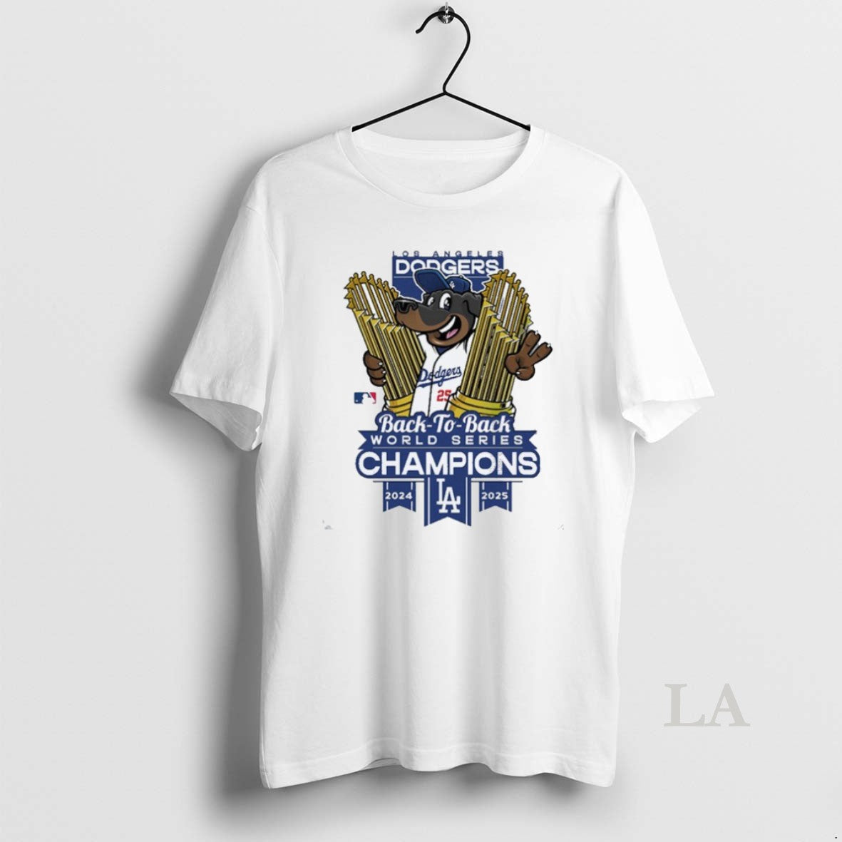 Original Los Angeles Dodgers Winner Mlb Back To Back Mascot Trophy Cup Hug World Series T-Shirts, Hoodie, Sweatshirt