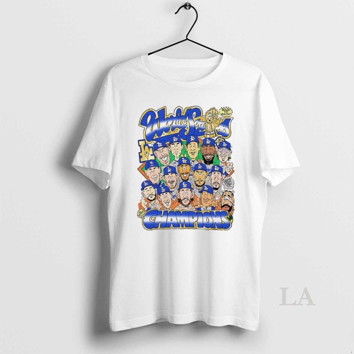 Original Los Angeles Dodgers World Series Back To Back Champions 2025 Player Cartoon T-Shirts, Hoodie, Sweatshirt