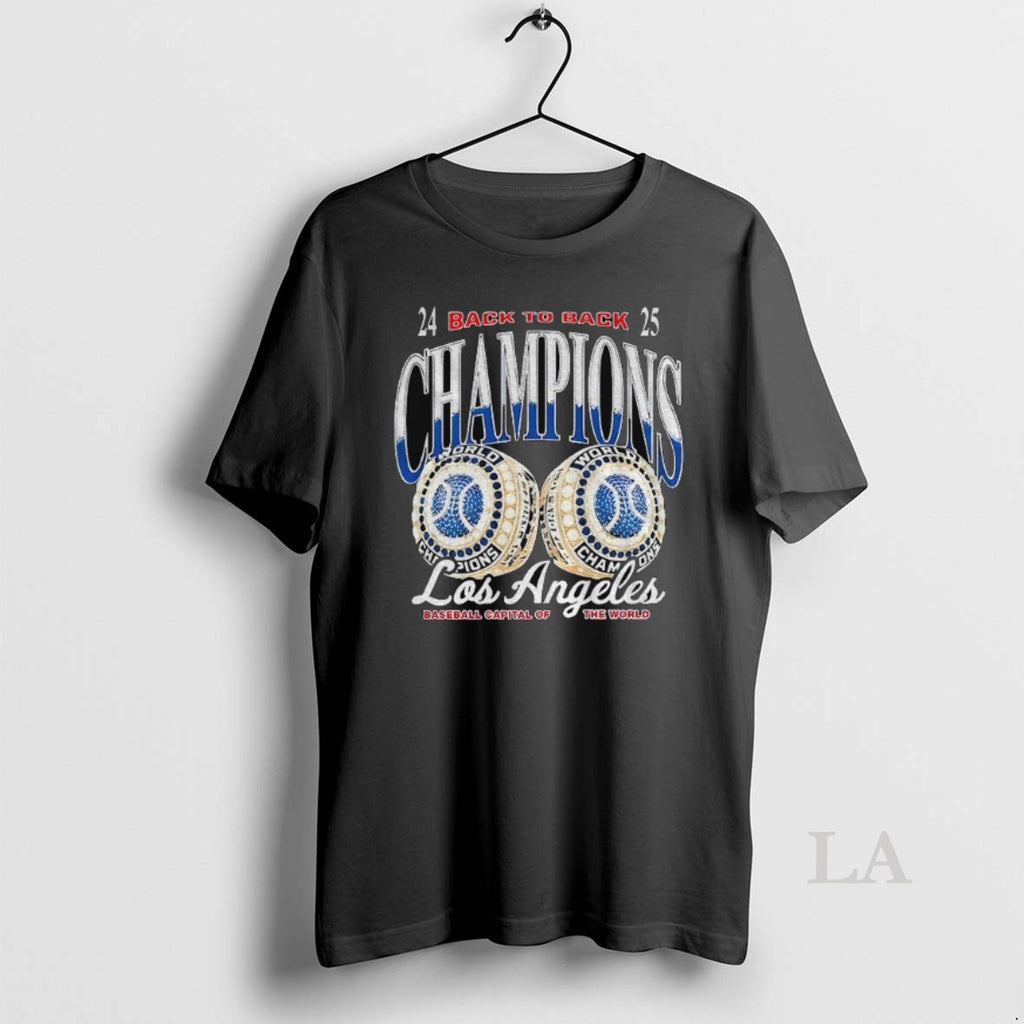 Original Los Angeles Dodgers Back To Back Champions Rings Los Angeles Baseball Capital Of The T-Shirts, Hoodie, Sweatshirt
