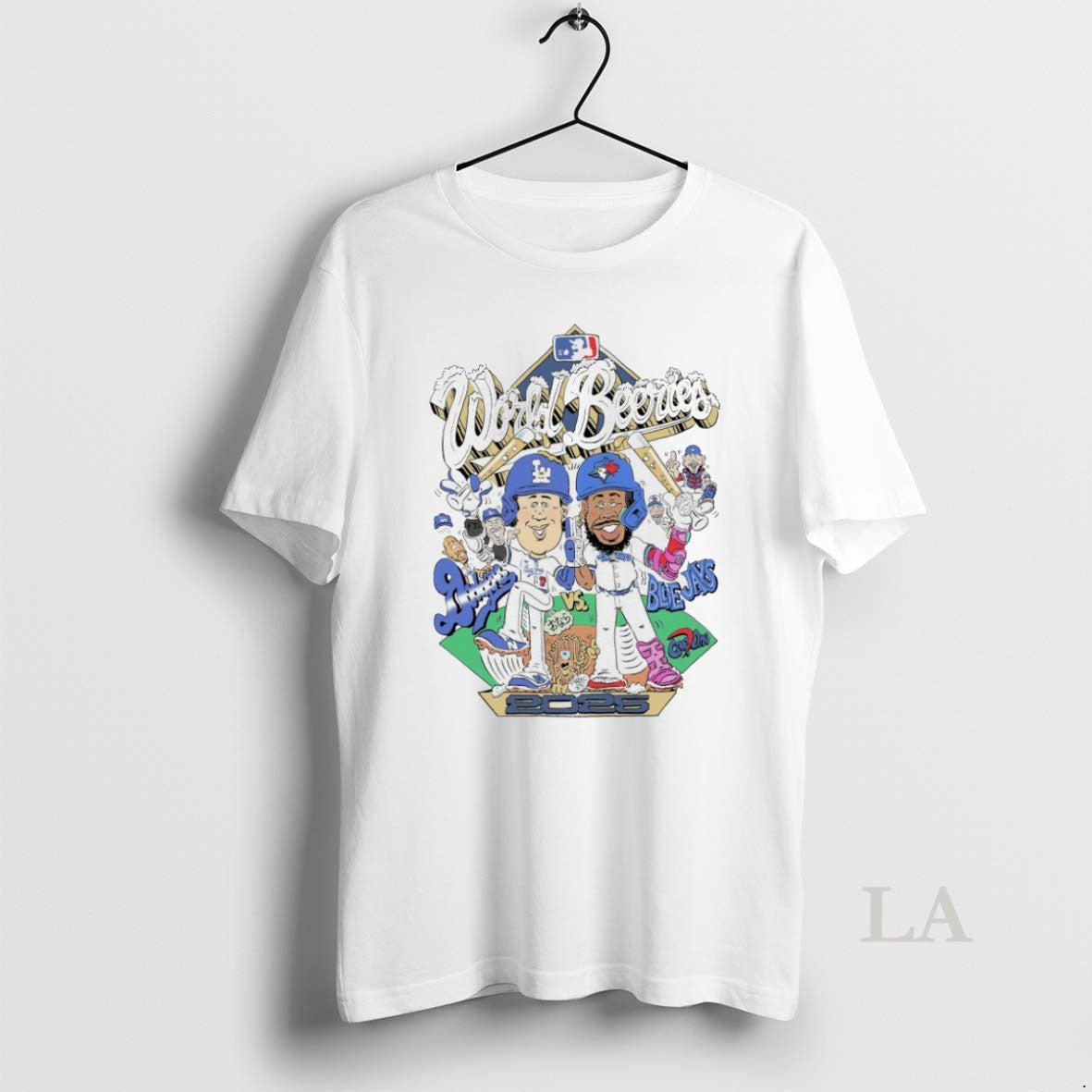 Original Los Angeles Dodgers Vs Toronto Blue Jays 2025 World Championships World Beeries Caricature T-Shirts, Hoodie, Sweatshirt