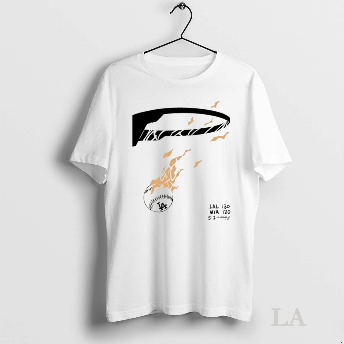 Original Los Angeles Lakers 130 Miami Heat 120 Los Angeles Dodgers T-Shirts, Hoodie, Sweatshirt | InkNestWear.com
