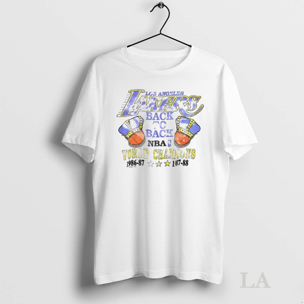 Original Los Angeles Lakers Back To Back World Champions 1987 Vintage T-Shirts, Hoodie, Sweatshirt | InkNestWear.com