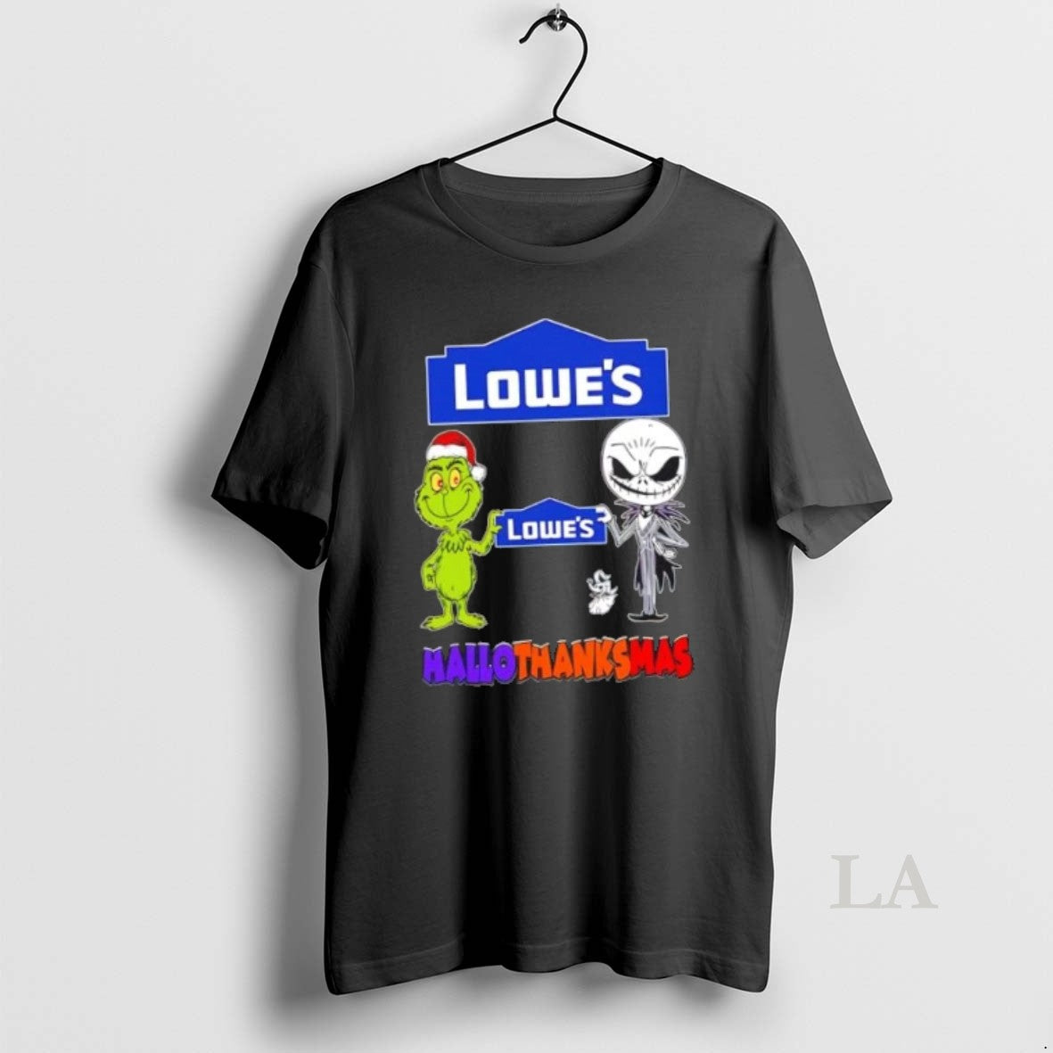 Original Lowes X Grinch And Jack Skellington Friends Fist Bump Happy Hallothanksmas