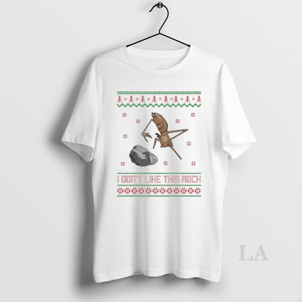 Original Marcus I Dont Like This Rock Christmas Ugly T-Shirts, Hoodie, Sweatshirt | InkNestWear.com
