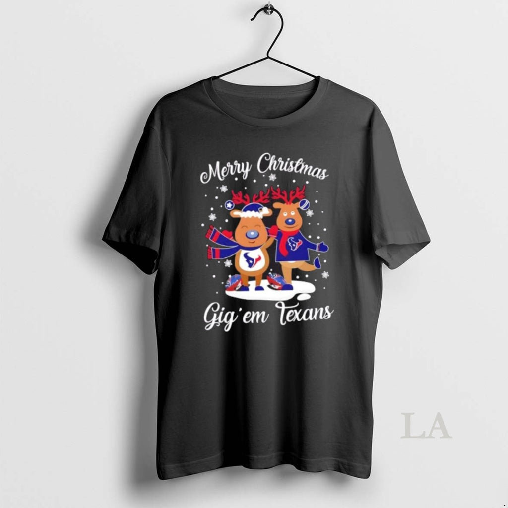 Original Merry Christmas Gig Em Houston Texans T-Shirts, Hoodie, Sweatshirt | InkNestWear.com