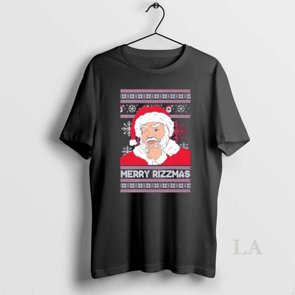 Original Merry Rizzmas Santa Claus Ugly T-Shirts, Hoodie, Sweatshirt | InkNestWear.com