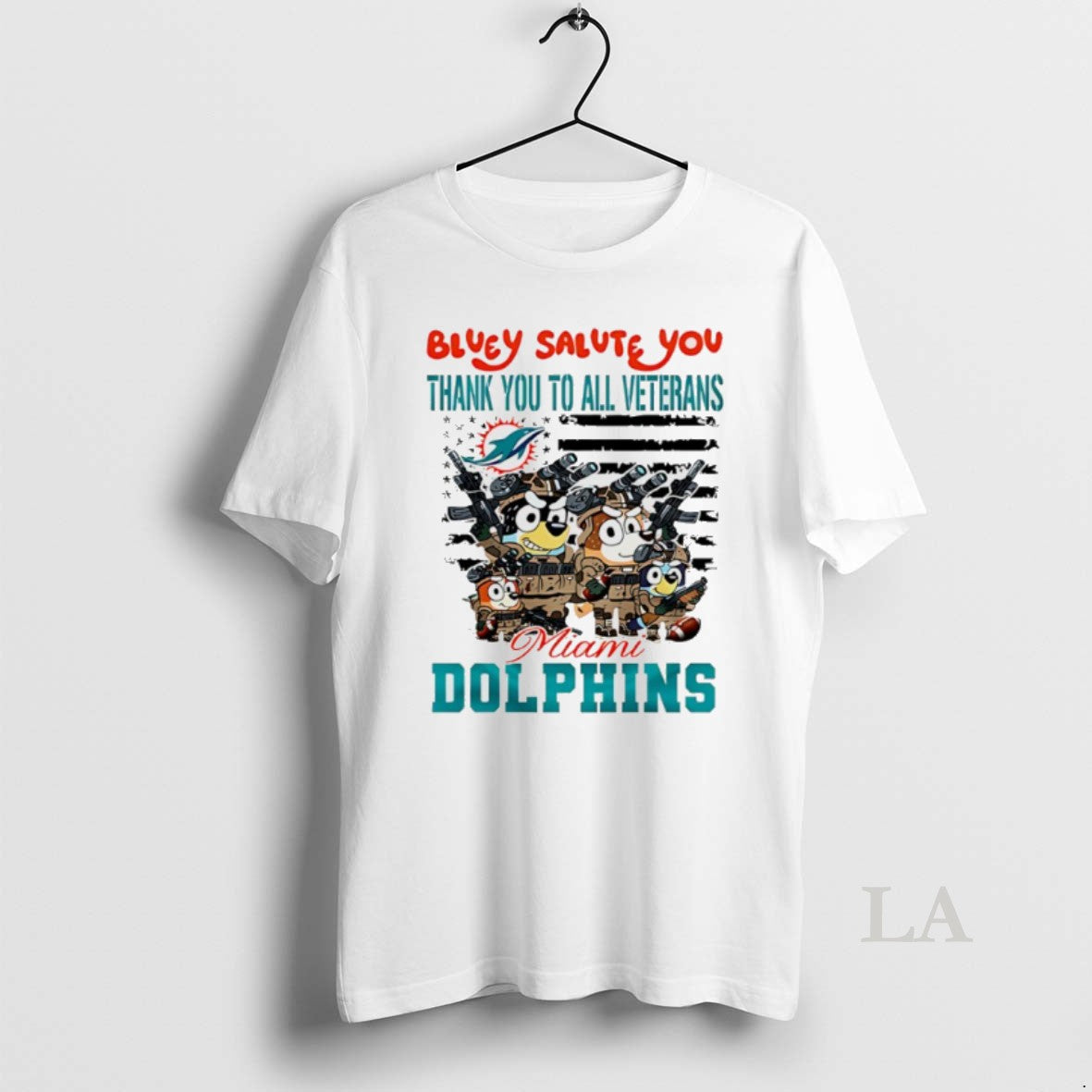 Original Miami Dolphins Bluey Salute You Thank You To All Veterans T-Shirts, Hoodie, Sweatshirt | InkNestWear.com