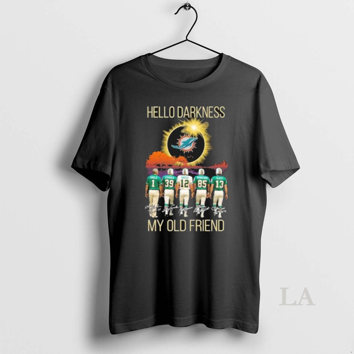 Original Miami Dolphins Hello Darkness My Old Friend T-Shirts, Hoodie, Sweatshirt | InkNestWear.com