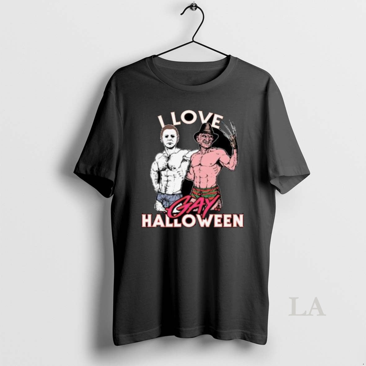Original Michael Myers And Freddy Krueger I Love Gay Halloween T-Shirts, Hoodie, Sweatshirt | InkNestWear.com