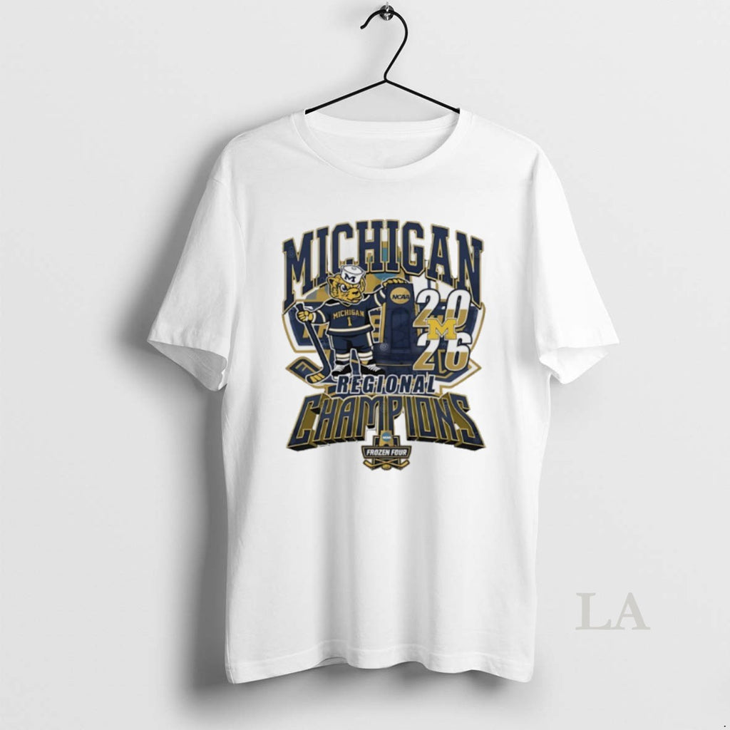 Original Michigan Wolverines 2026 Ncaa Mens Hockey Regional Champions Mascot Trophy