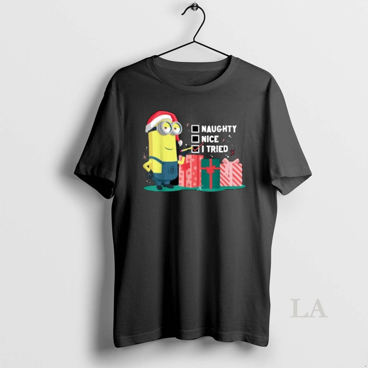 Original Minion Naughty Nice I Tried Christmas T-Shirts, Hoodie, Sweatshirt | InkNestWear.com