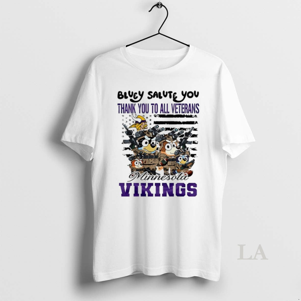Original Minnesota Vikings Bluey Salute You Thank You To All Veterans T-Shirts, Hoodie, Sweatshirt | InkNestWear.com