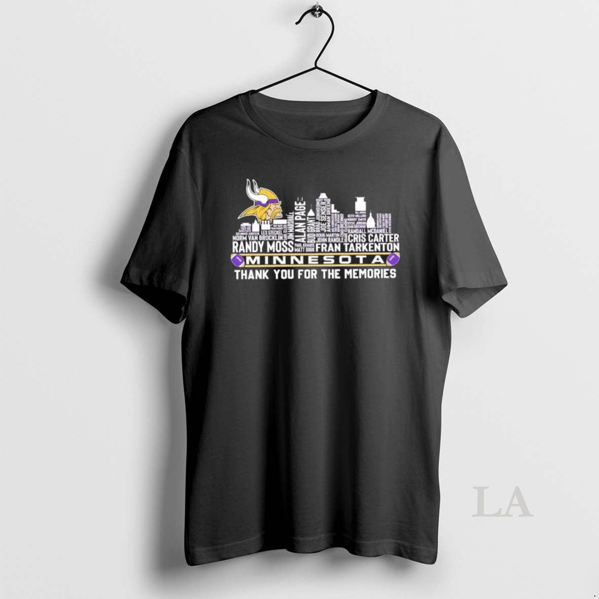 Original Minnesota Vikings Players Names City Skyline Thank You For The Memories T-Shirts, Hoodie, Sweatshirt