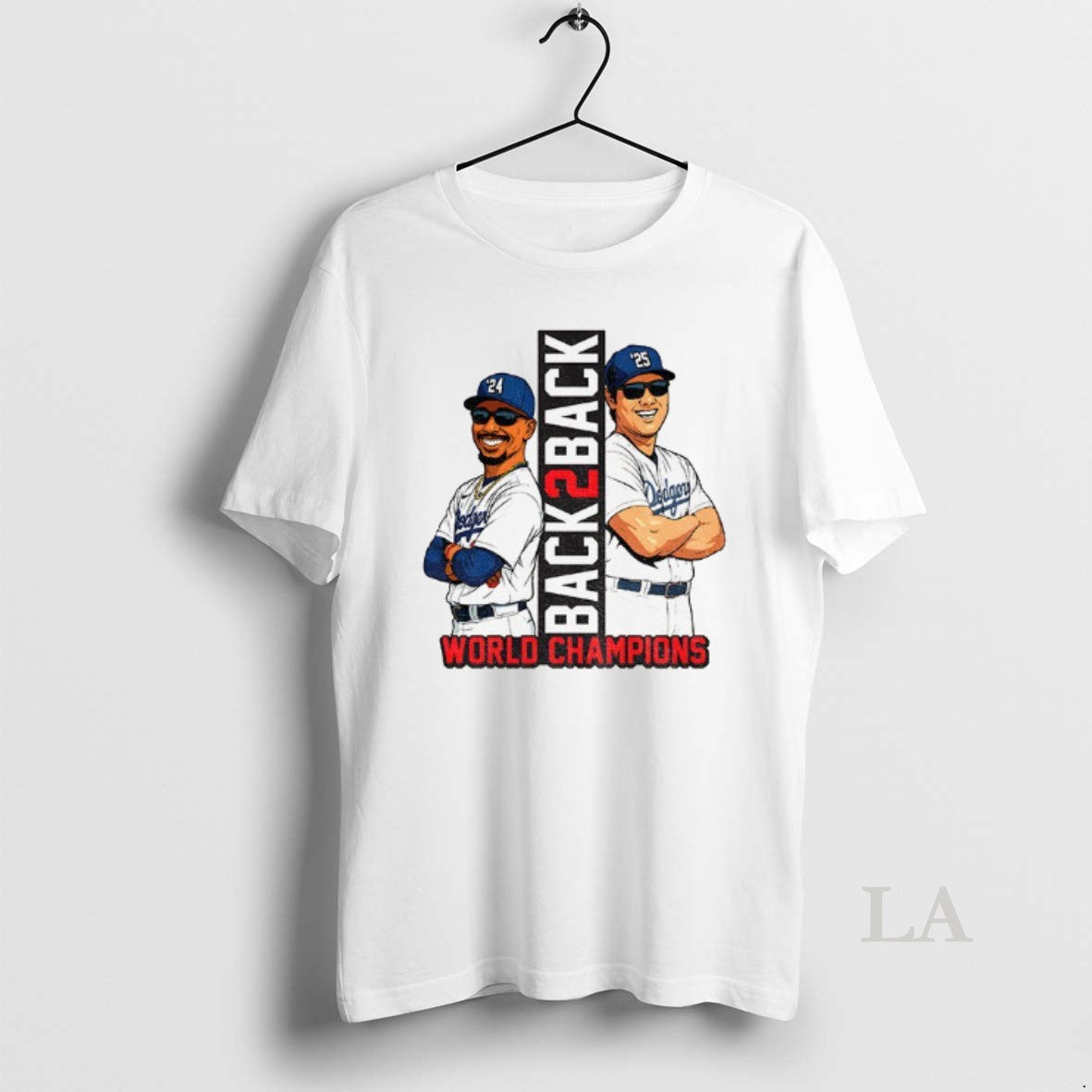 Original Mookie Betts And Shohei Ohtani Cartoon Los Angeles Dodgers Back 2 Back World Champions T-Shirts, Hoodie, Sweatshirt