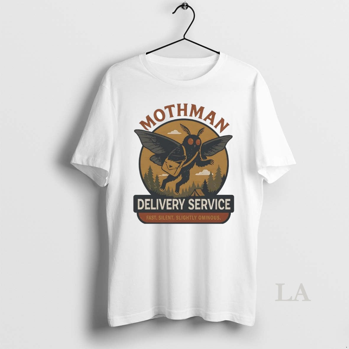 Original Mothman Delivery Service Fast Silent Slightly Ominous T-Shirts, Hoodie, Sweatshirt | InkNestWear.com