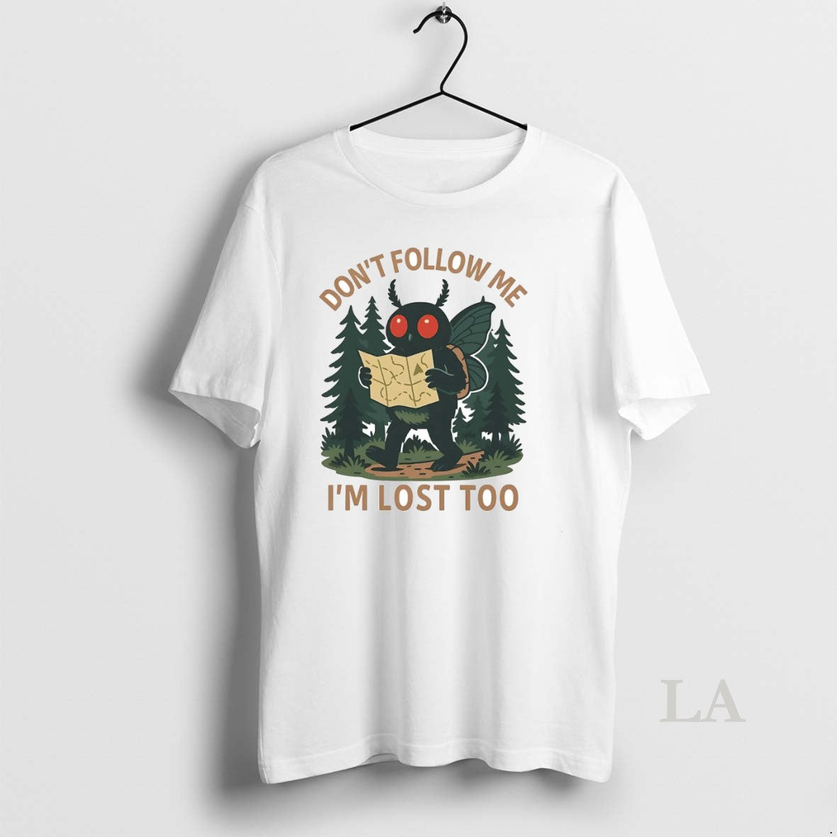 Original Mothman Dont Follow Me Im Lost Too T-Shirts, Hoodie, Sweatshirt | InkNestWear.com