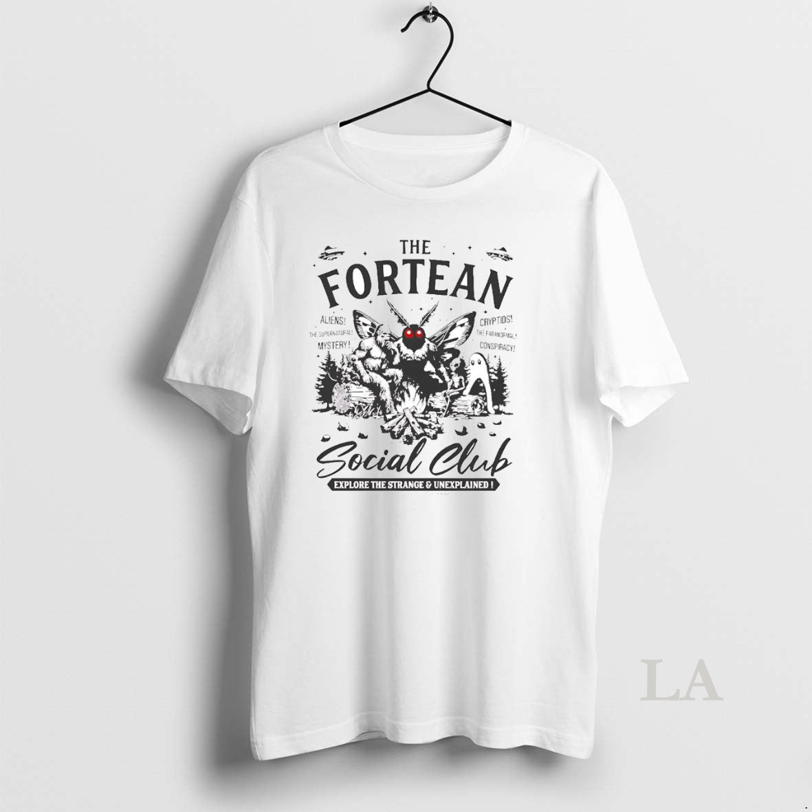 Original Mothman Fortean Social Club Explore The Strange And Unexplained T-Shirts, Hoodie, Sweatshirt | InkNestWear.com