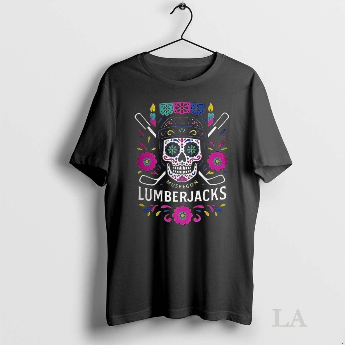 Original Muskegon Lumberjacks Dia De Los Muertos T-Shirts, Hoodie, Sweatshirt | InkNestWear.com