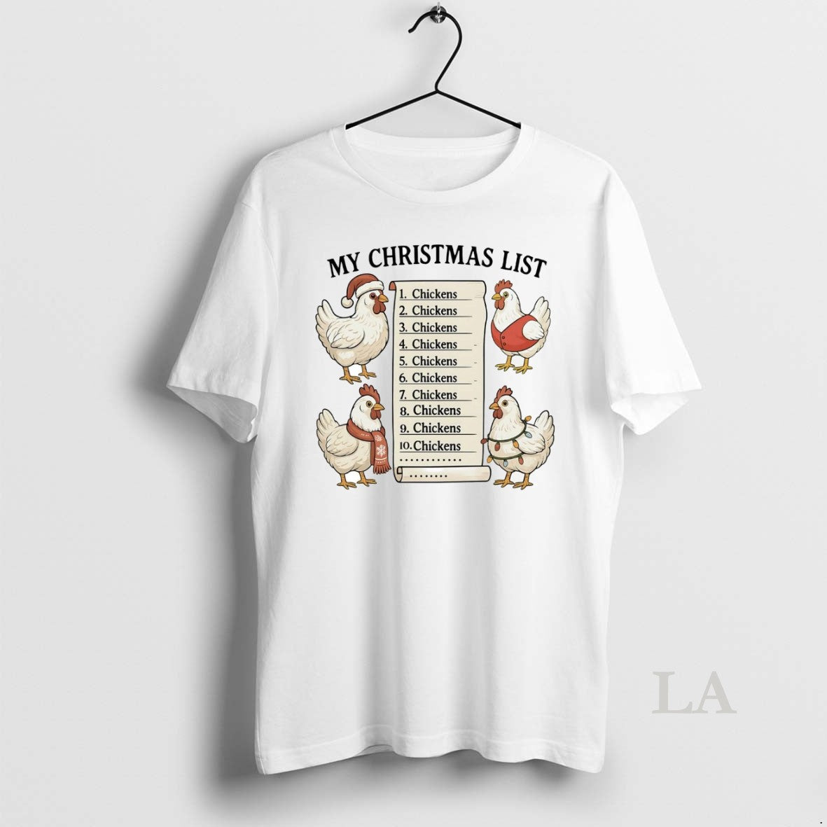 Original My Christmas List Chickens T-Shirts, Hoodie, Sweatshirt | InkNestWear.com