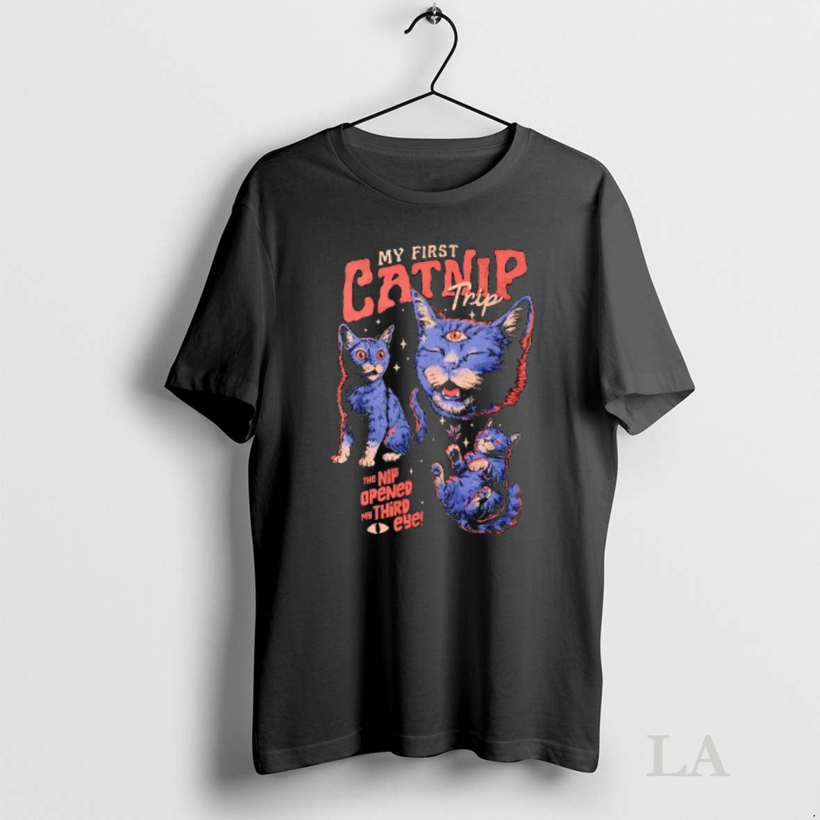 Original My First Catnip Trip The Nip Opened My Third Eye T-Shirts, Hoodie, Sweatshirt | InkNestWear.com