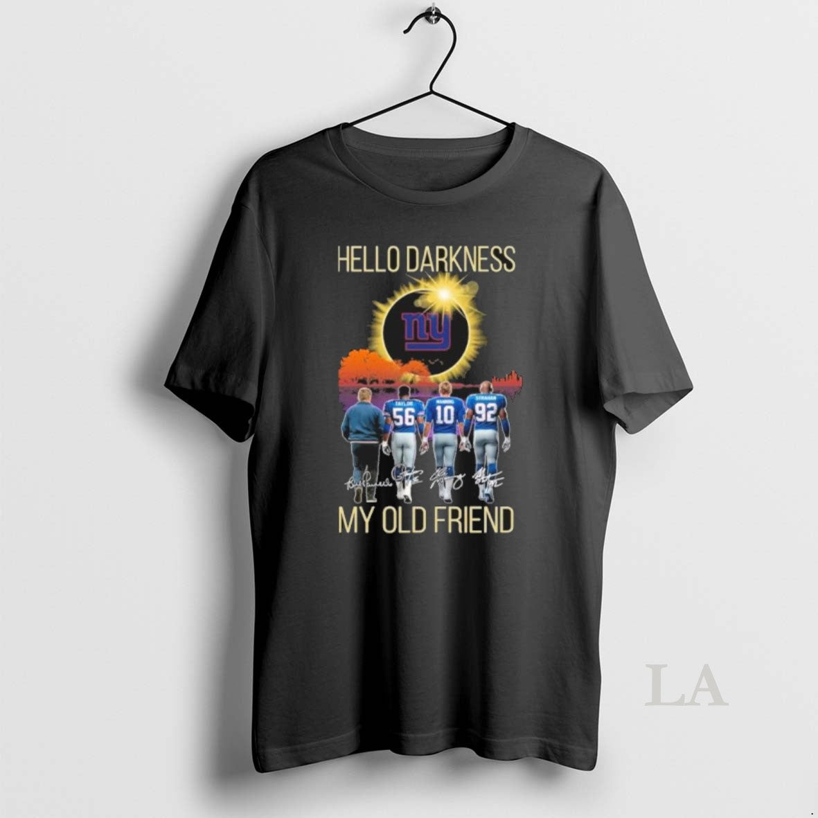 Original New York Giants Hello Darkness My Old Friend T-Shirts, Hoodie, Sweatshirt | InkNestWear.com