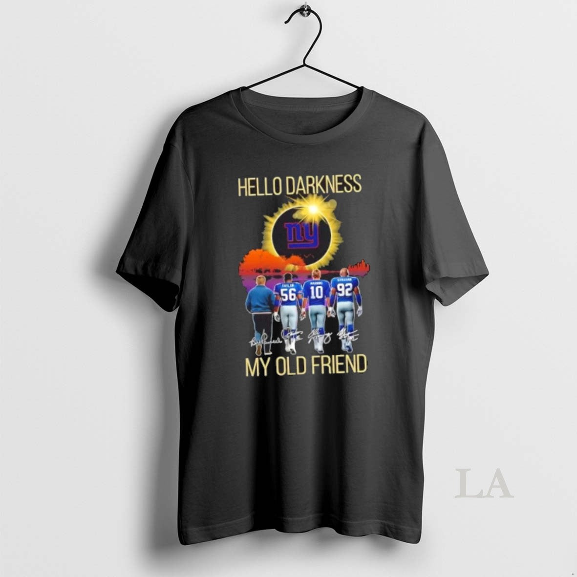 Original New York Giants Taylor And Legends Hello Darkness My Old Friend Signatures T-Shirts, Hoodie, Sweatshirt