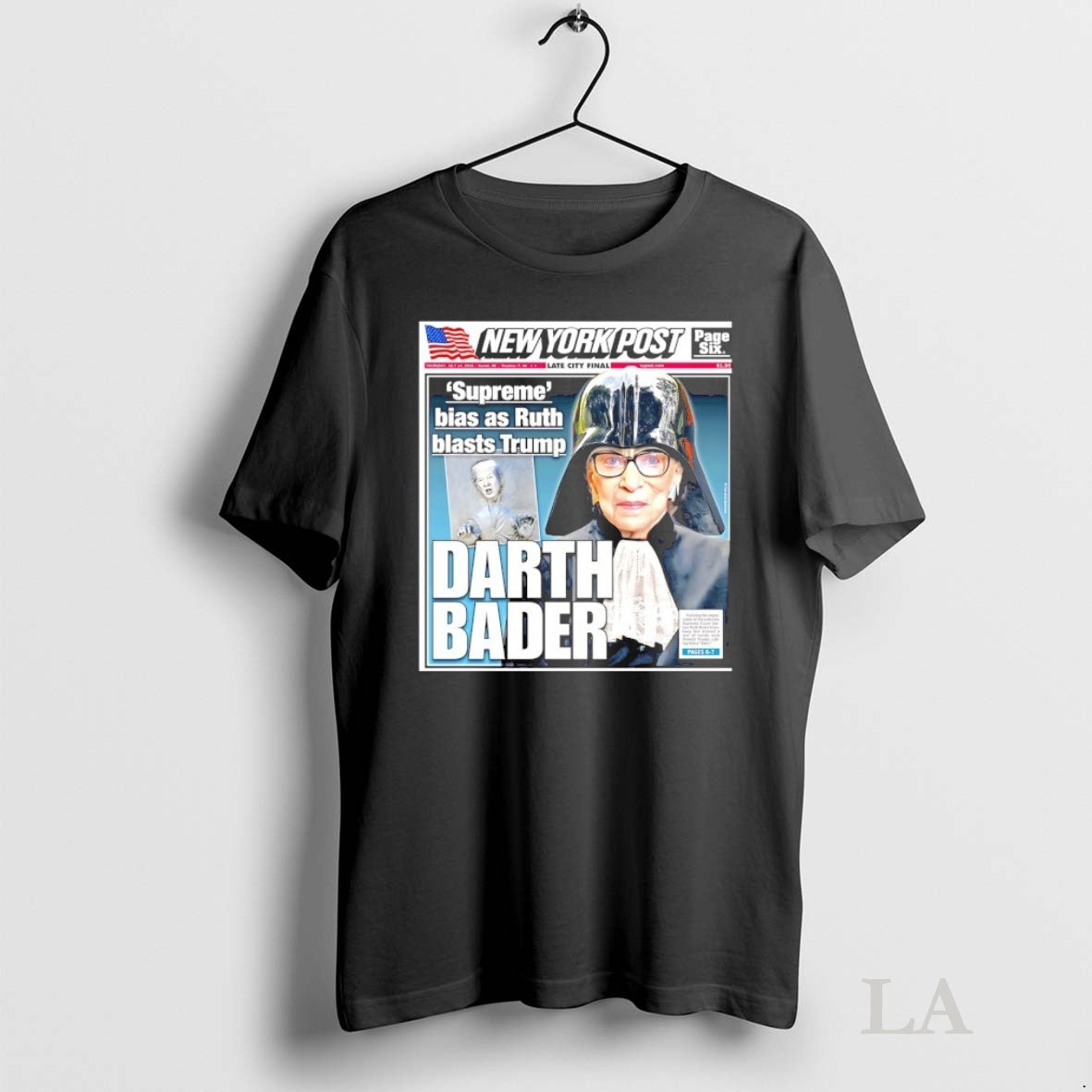 Original New York Post Darth Bader Suprem Bias As Ruth Blasts Trump T-Shirts, Hoodie, Sweatshirt | InkNestWear.com
