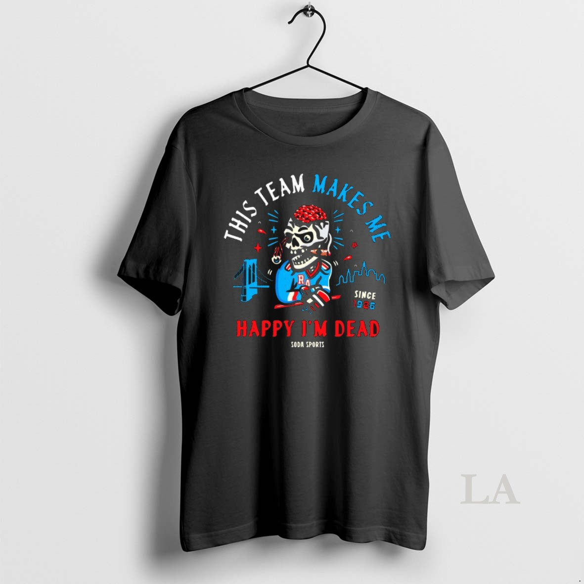 Original New York Rangers This Team Makes Me Happy Im Dead Since 1926 Skull T-Shirts, Hoodie, Sweatshirt | InkNestWear.com