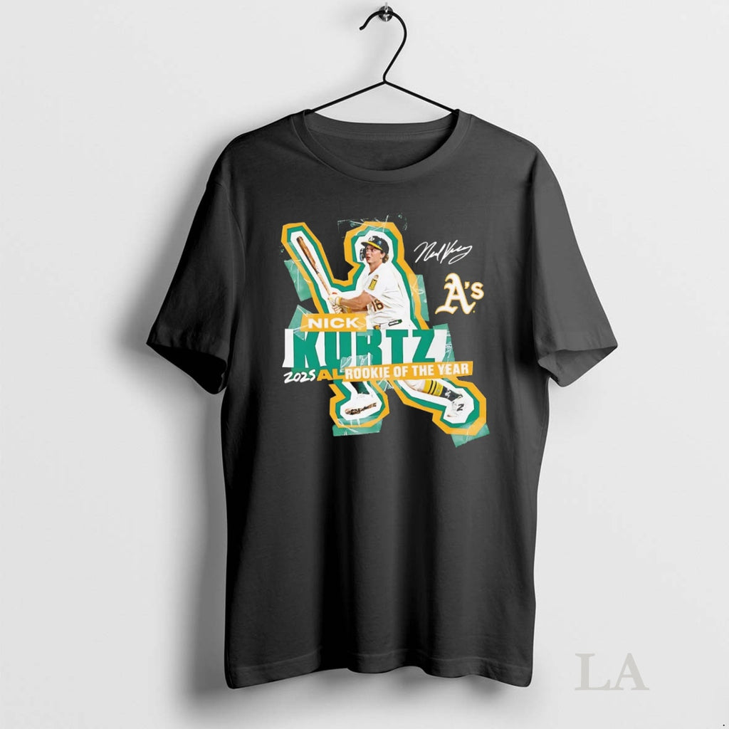 Original Nick Kurtz American League Rookie Of The Year 2025 Oakland Athletics T-Shirts, Hoodie, Sweatshirt | InkNestWear.com