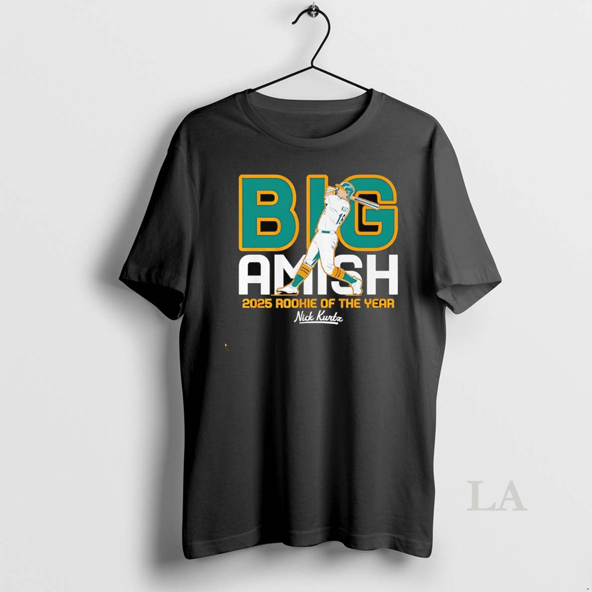 Original Nick Kurtz Big Amish 2025 Rookie Of The Year Oakland Athletics T-Shirts, Hoodie, Sweatshirt | InkNestWear.com