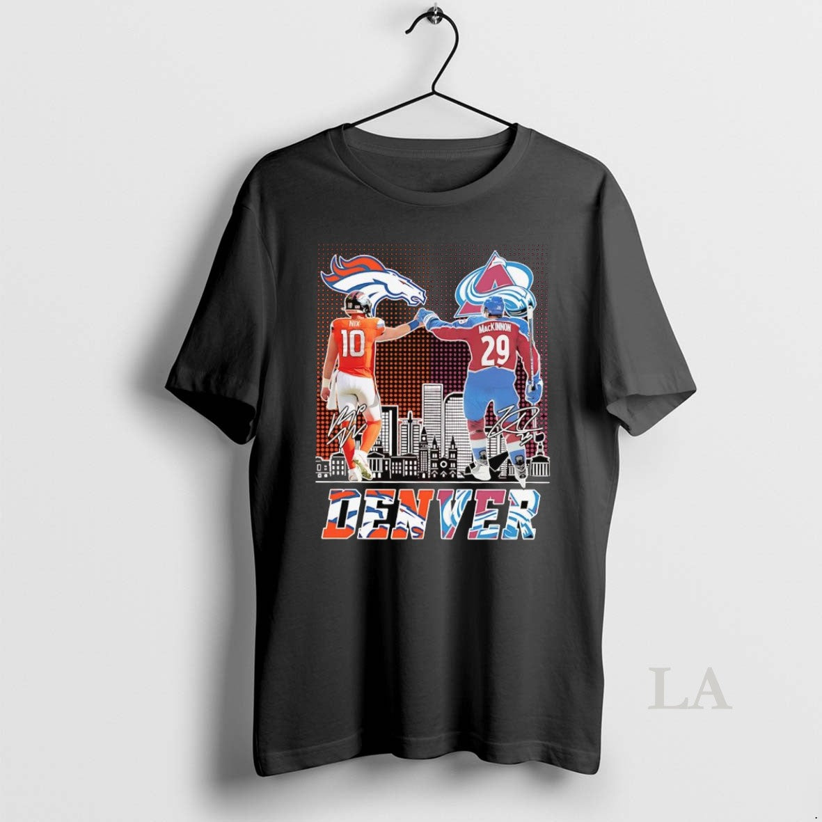 Original Nix And Mackinnon Fist Bump Denver City Skyline T-Shirts, Hoodie, Sweatshirt | InkNestWear.com