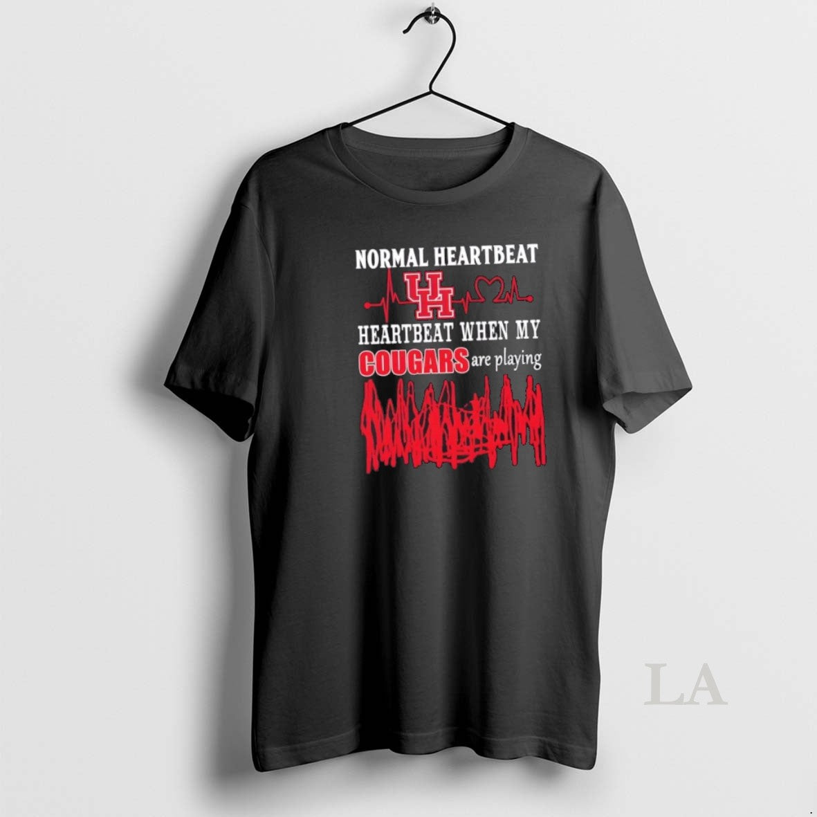 Original Normal Heartbeat Heartbeat When My Houston Cougars Are Playing T-Shirts, Hoodie, Sweatshirt | InkNestWear.com