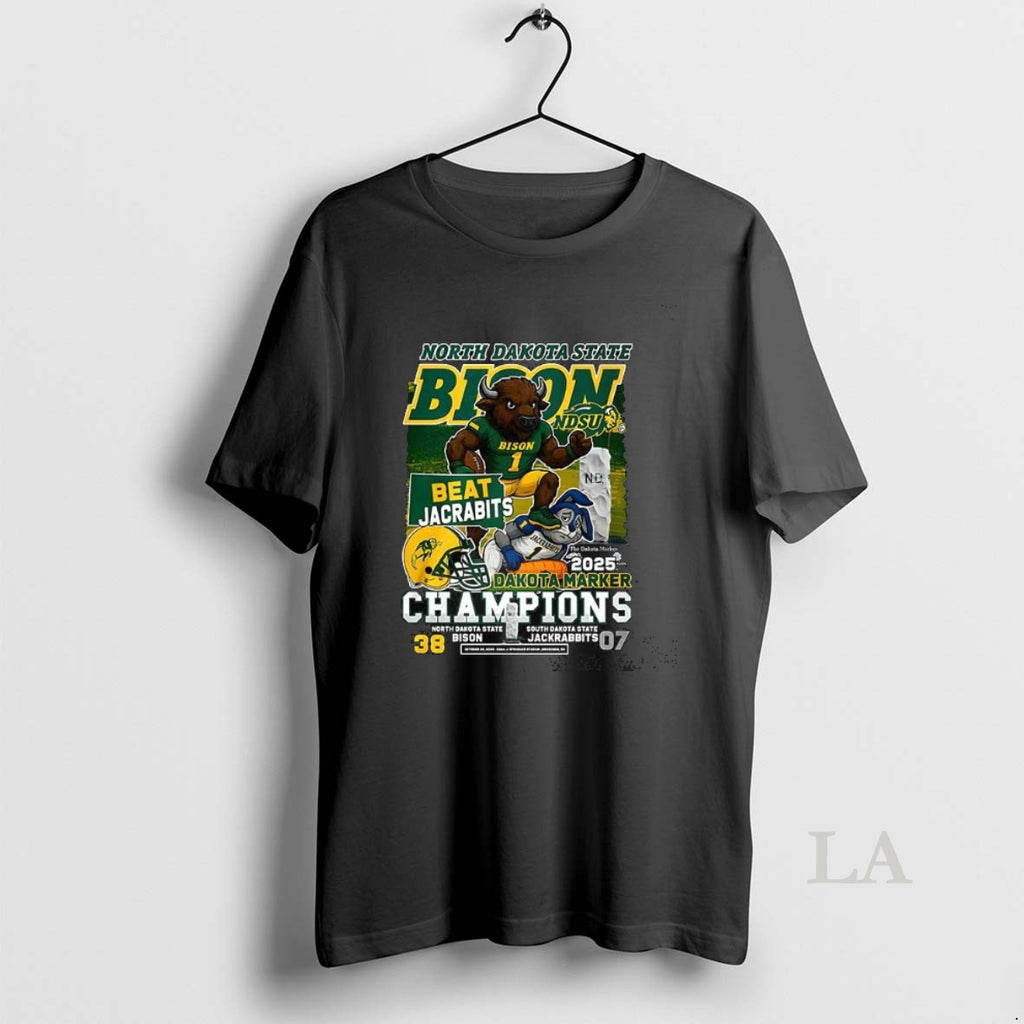 Original North Dakota State Bison Beat Jackrabbits Dakota Marker 2025 Champions T-Shirts, Hoodie, Sweatshirt