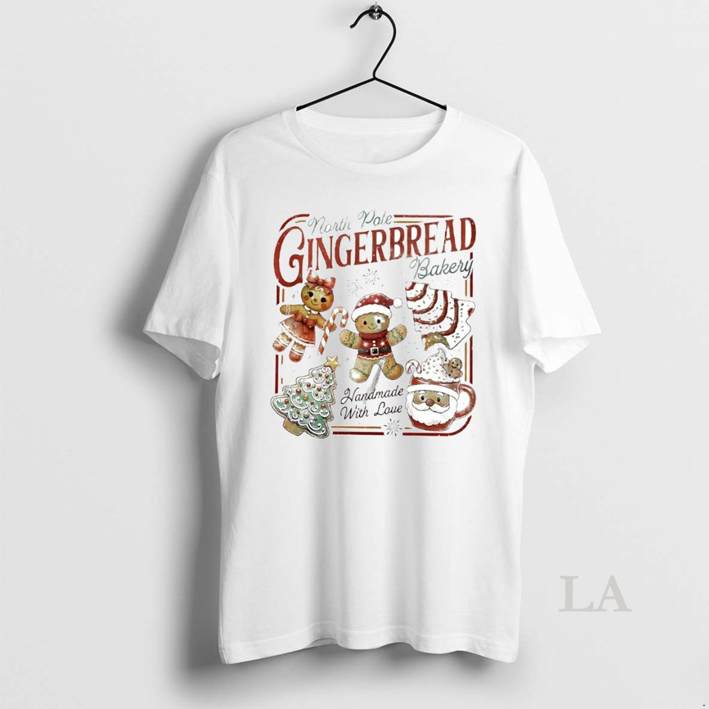 Original North Pole Gingerbread Bakery Handmade With Love Christmas T-Shirts, Hoodie, Sweatshirt | InkNestWear.com