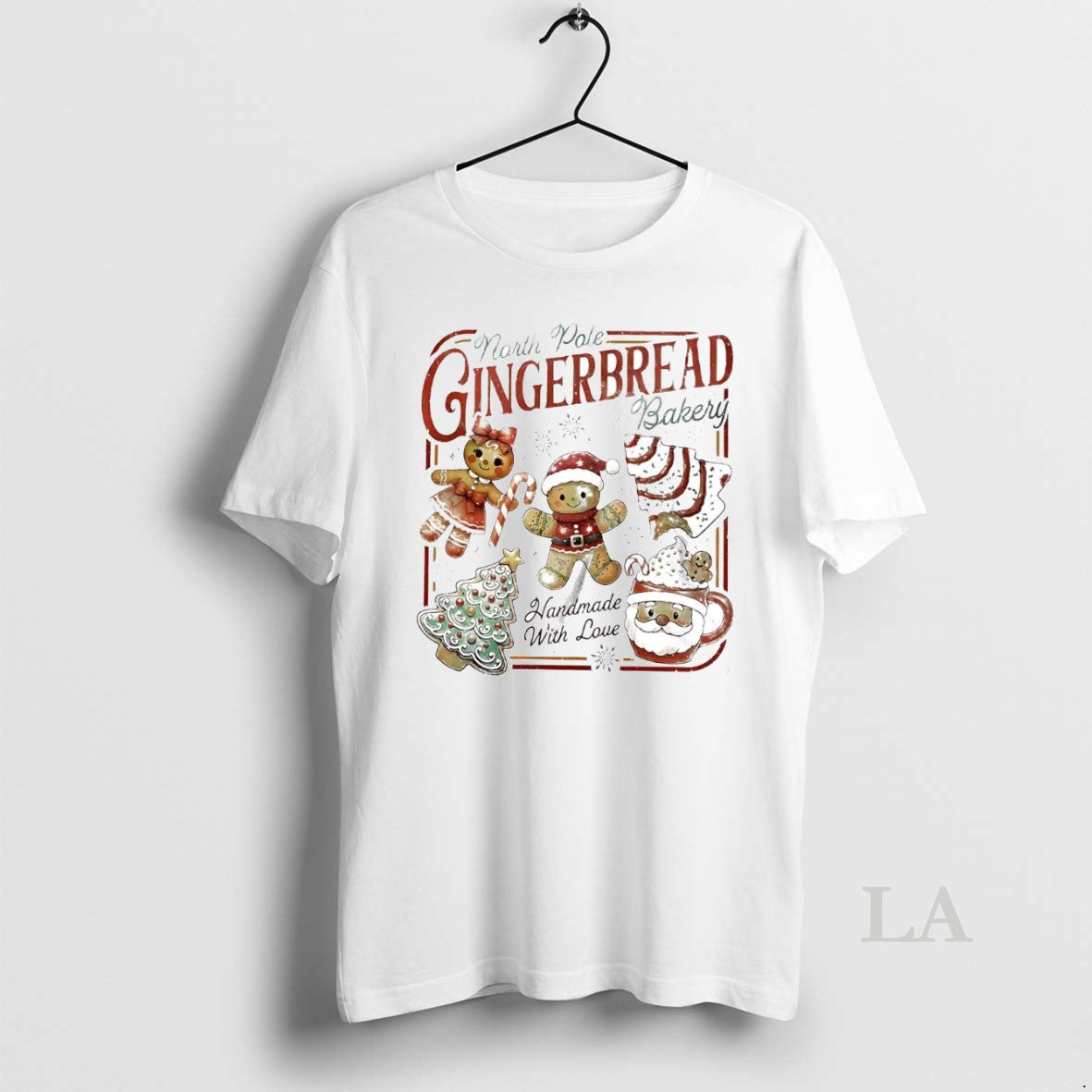 Original North Pole Gingerbread Bakery Handmade With Love Christmas T-Shirts, Hoodie, Sweatshirt | InkNestWear.com