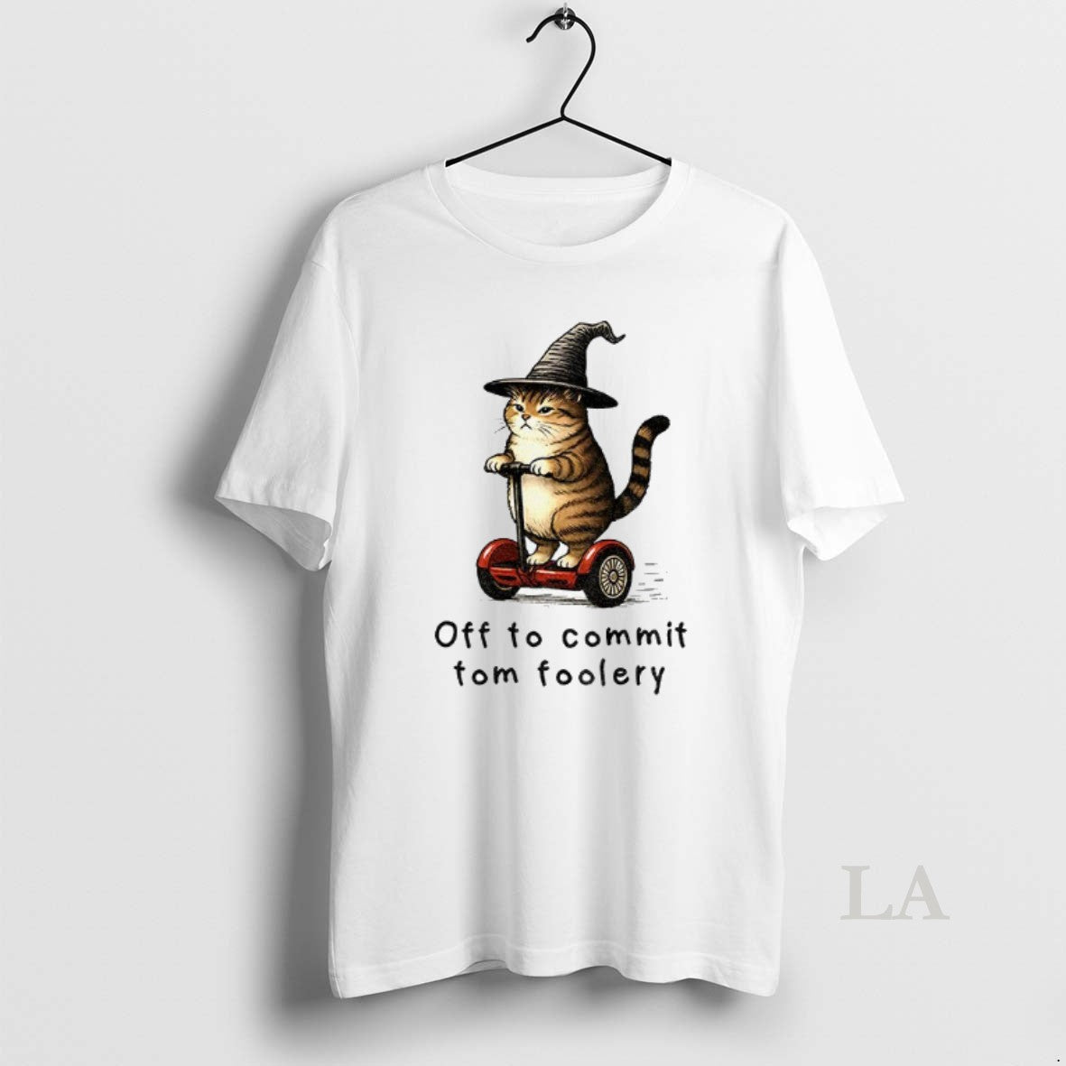 Original Orange Cat Riding Segway Style Off To Commit Tom Foolery Halloween T-Shirts, Hoodie, Sweatshirt | InkNestWear.com