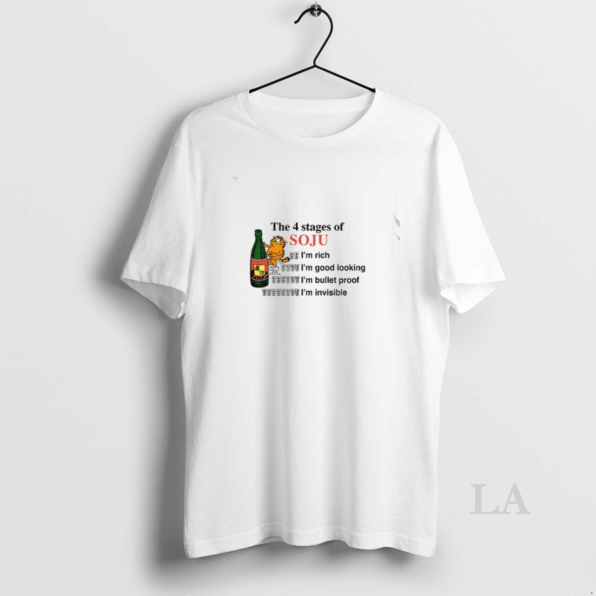 Original Orange Cat The 4 Stages Of Soju Im Rich Im Good Looking Im Bullet T-Shirts, Hoodie, Sweatshirt | InkNestWear.com
