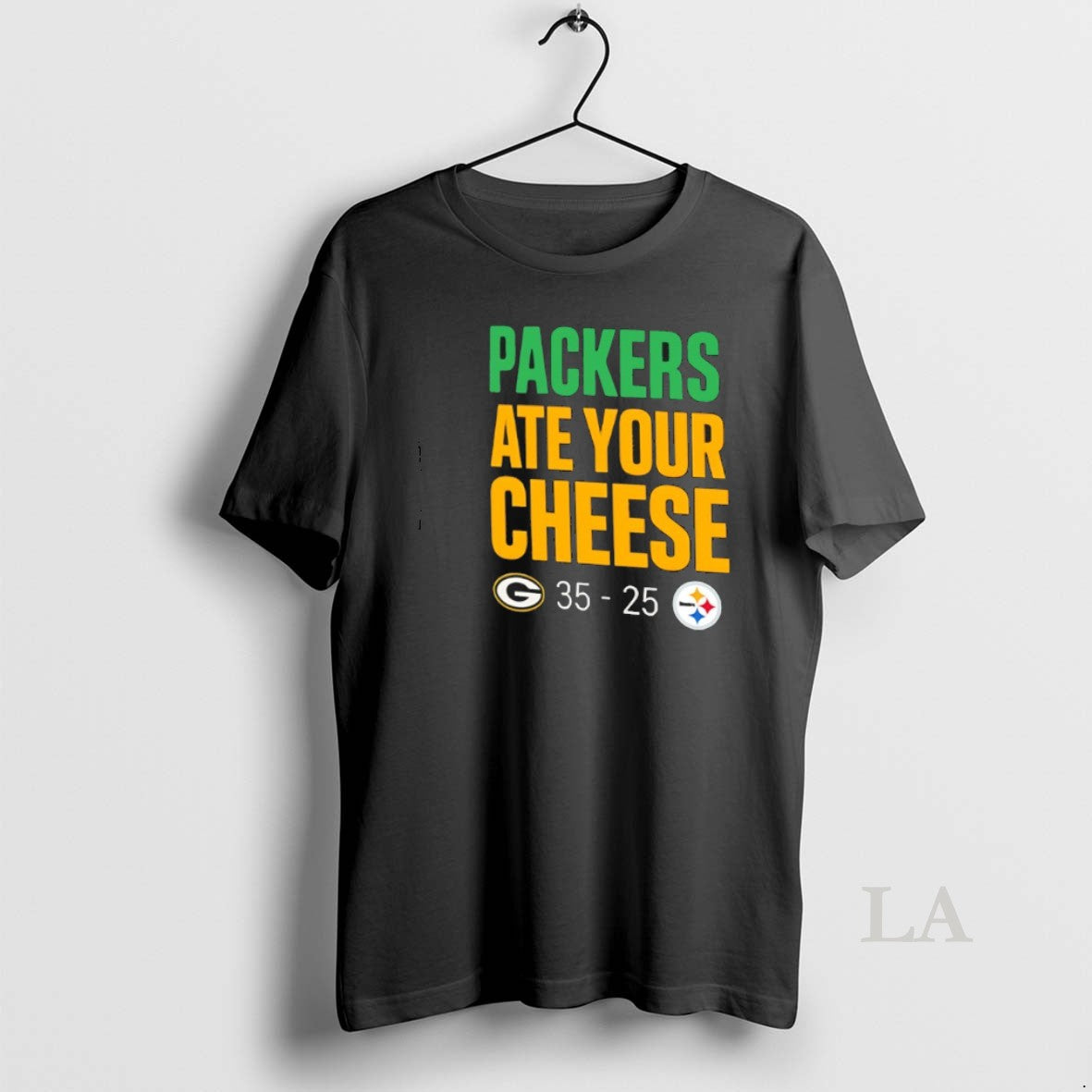Original Packers Ate Your Cheese Packers 35 25 Steelers T-Shirts, Hoodie, Sweatshirt | InkNestWear.com