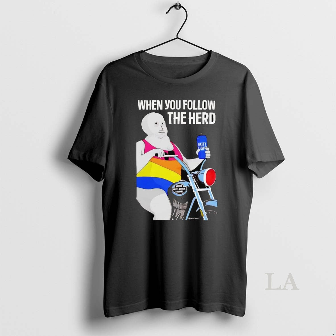 Original Pansexual Biker When Follow The Herd Drinking Butt Light Beer T-Shirts, Hoodie, Sweatshirt | InkNestWear.com