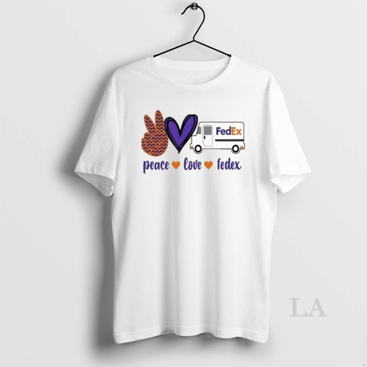 Original Peace Love Fedex Hand Love Car T-Shirts, Hoodie, Sweatshirt | InkNestWear.com