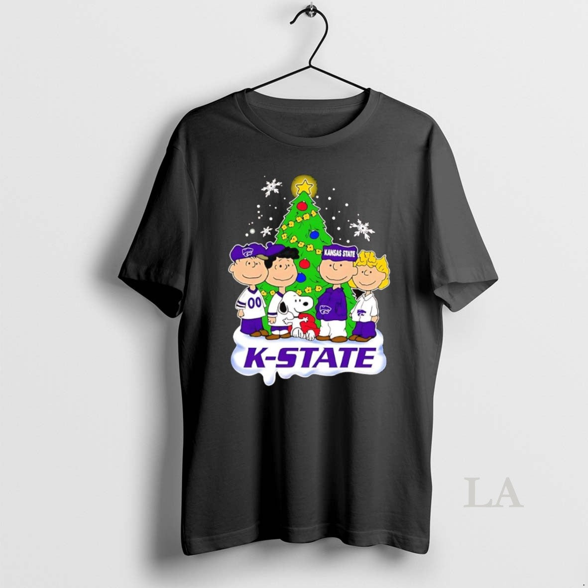 Original Peanuts Kansas State Wildcats Under Christmas Tree