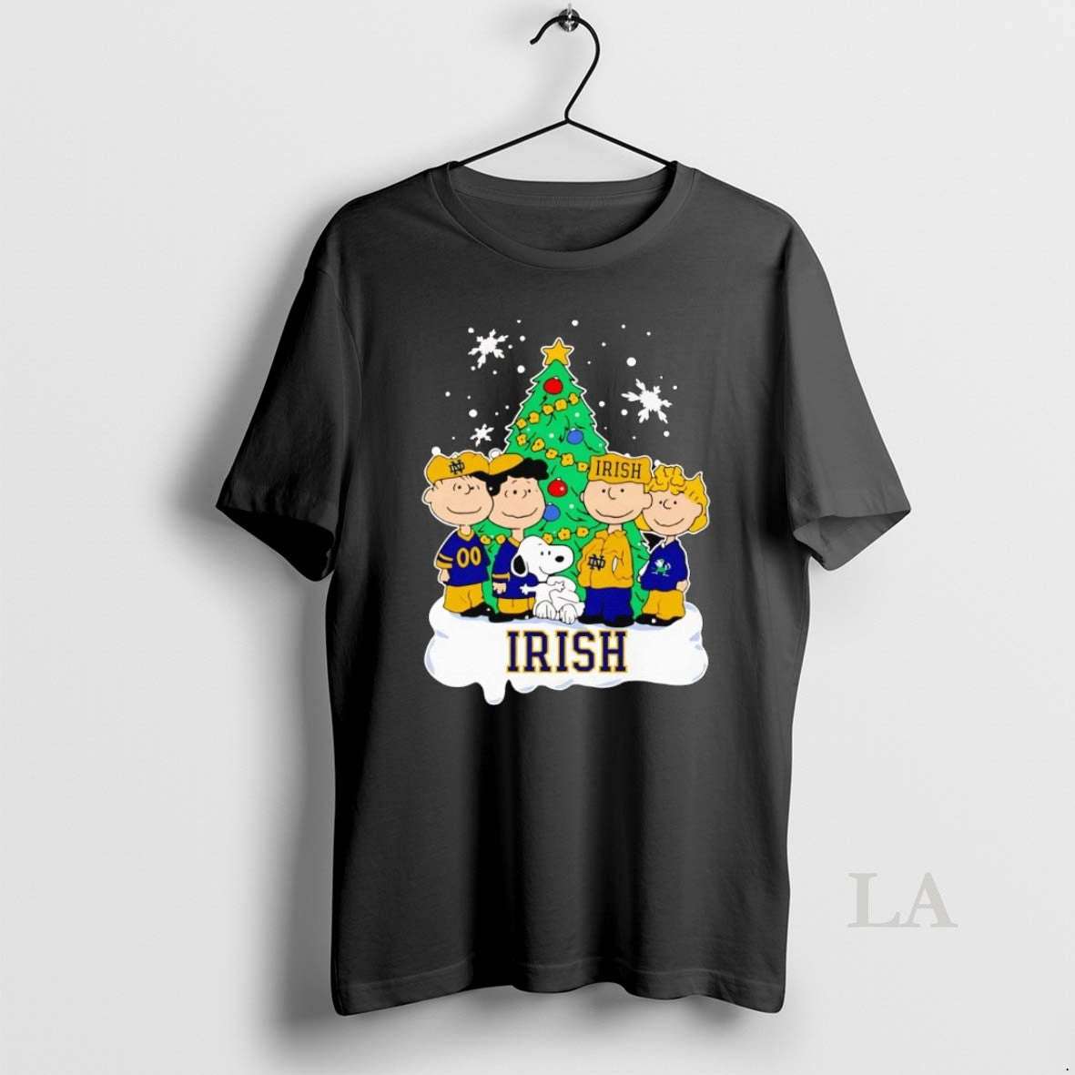 Original Peanuts Characters Notre Dame Fighting Irish Christmas Tree T-Shirts, Hoodie, Sweatshirt | InkNestWear.com