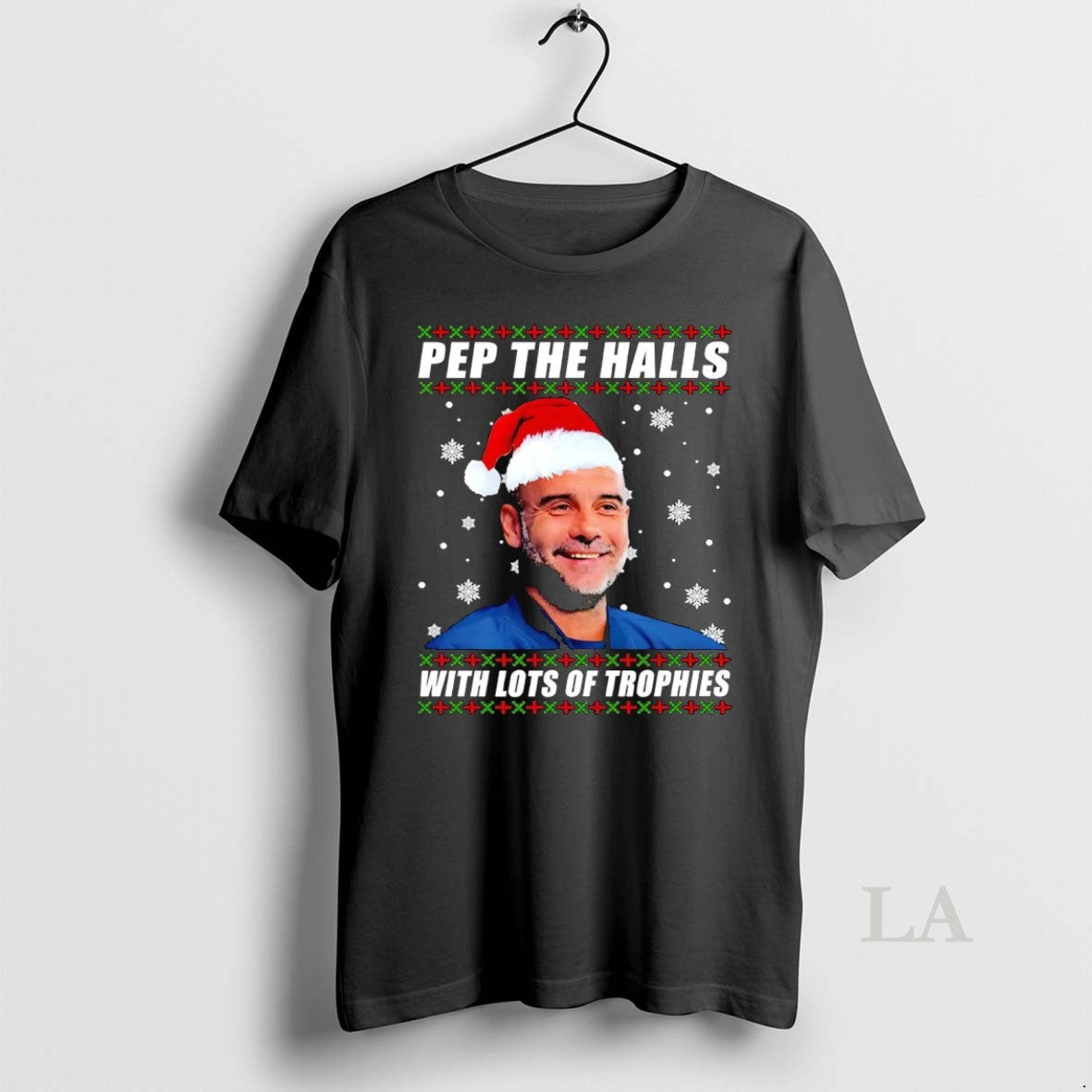 Original Pep Guardiola The Halls With Lots Of Trophies Christmas T-Shirts, Hoodie, Sweatshirt | InkNestWear.com