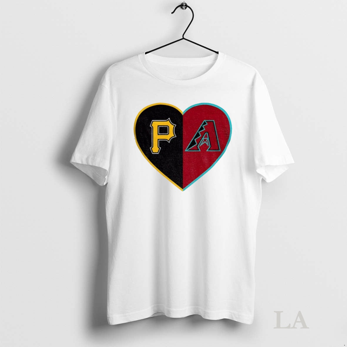 Original Personalized Split Heart Pittsburgh Pirates Vs Arizona Diamondbacks Logo T-Shirts, Hoodie, Sweatshirt