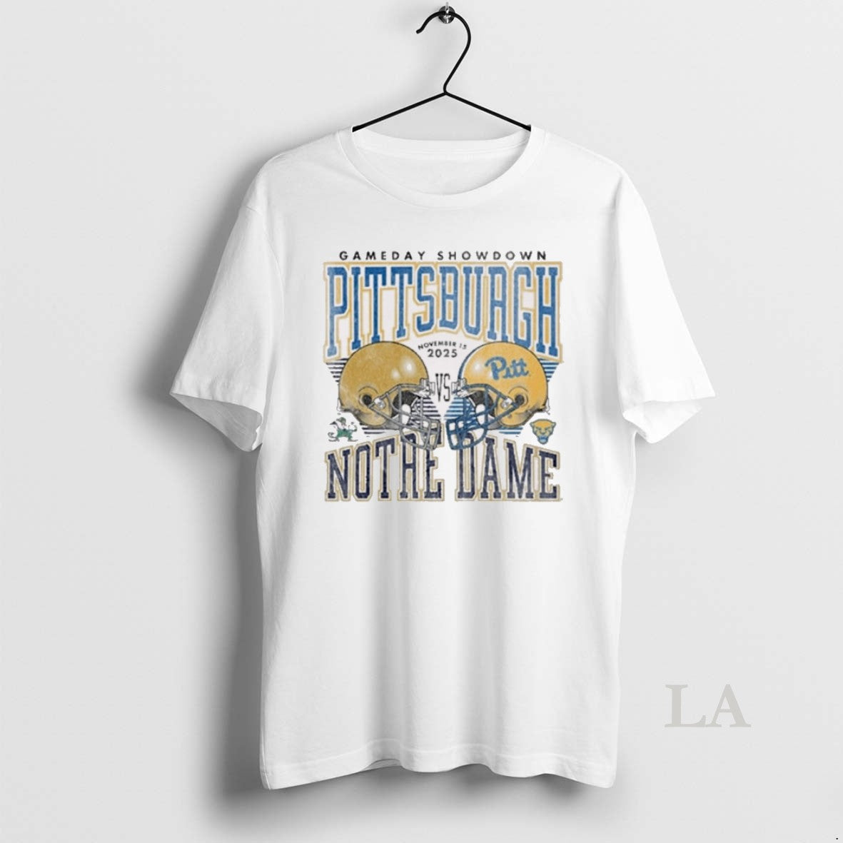 Original Pitt Panthers Football Vs Notre Dame Fighting Irish Gameday Showdown November 15 2025 Helmet T-Shirts, Hoodie,...