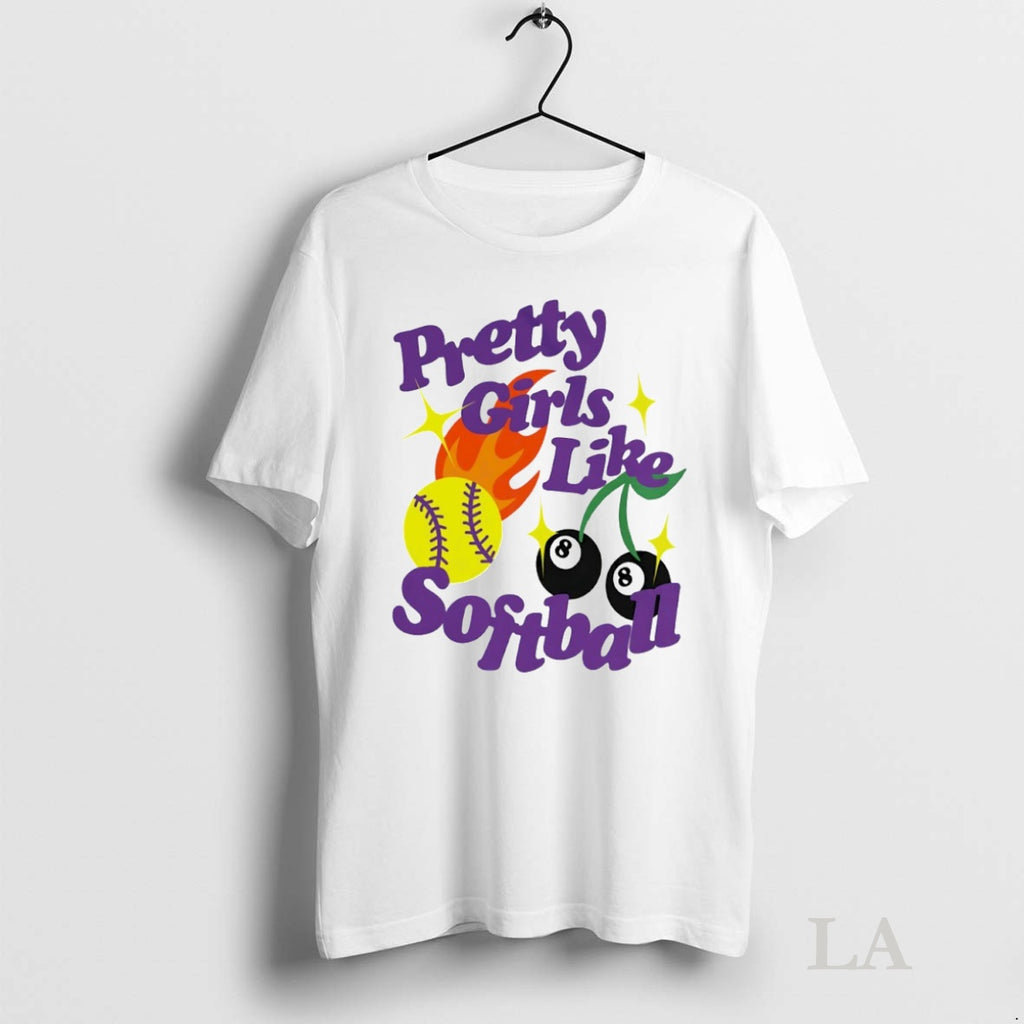 Original Pretty Girls Like Softball Circle T-Shirts, Hoodie, Sweatshirt | InkNestWear.com