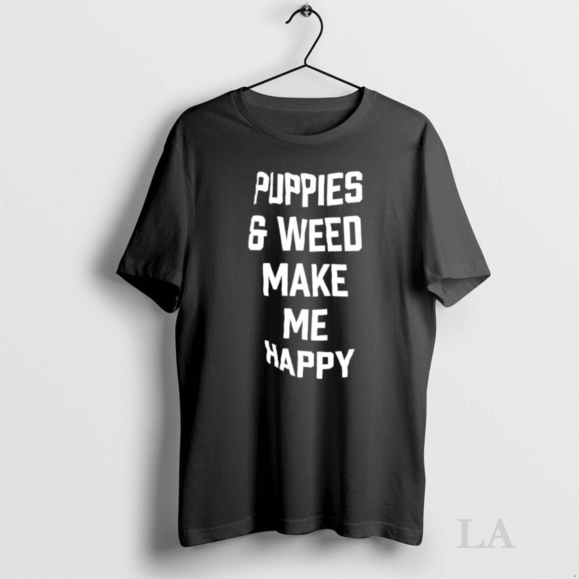 Original Puppies And Weed Make Me Happy T-Shirts, Hoodie, Sweatshirt | InkNestWear.com