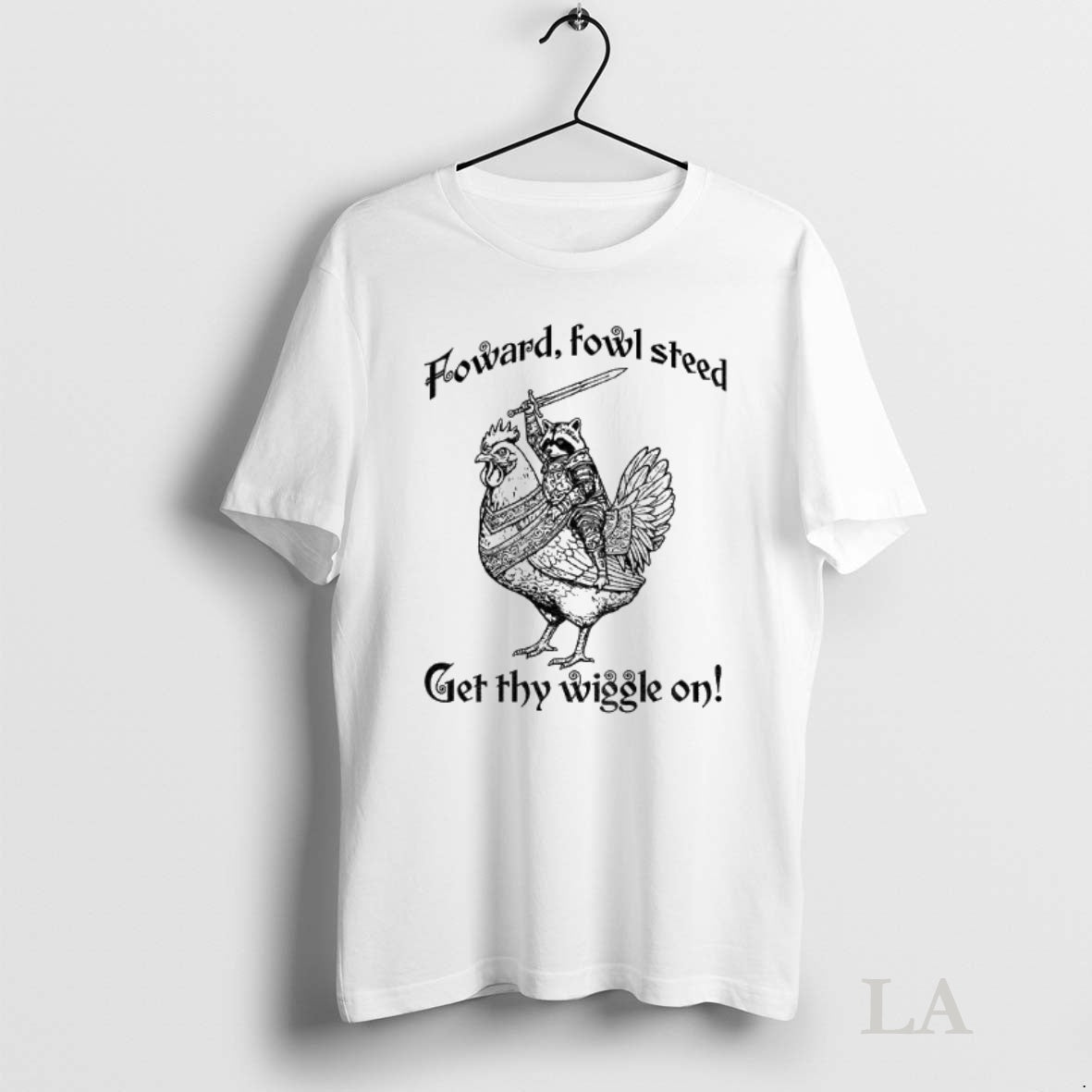 Original Raccoon Riding Cock Foward Fowl Steed Get Thy Wiggle On T-Shirts, Hoodie, Sweatshirt | InkNestWear.com