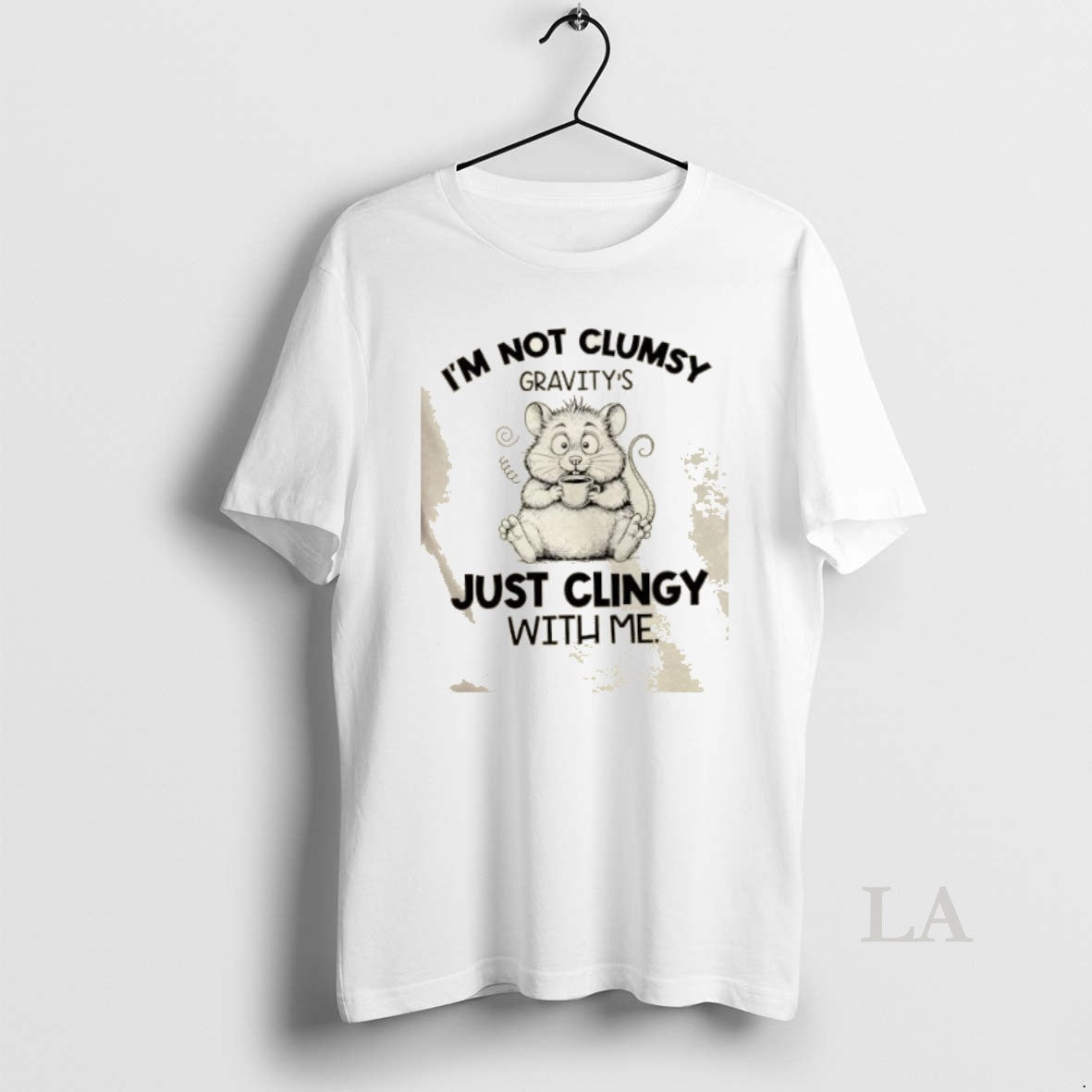 Original Rat Fat Im Not Clumsy Gravitys Just Clingy With Me T-Shirts, Hoodie, Sweatshirt | InkNestWear.com