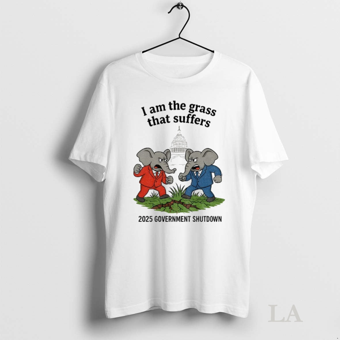 Original Republican Elephant I Am The Grass That Suffers 2025 Government Shutdown T-Shirts, Hoodie, Sweatshirt